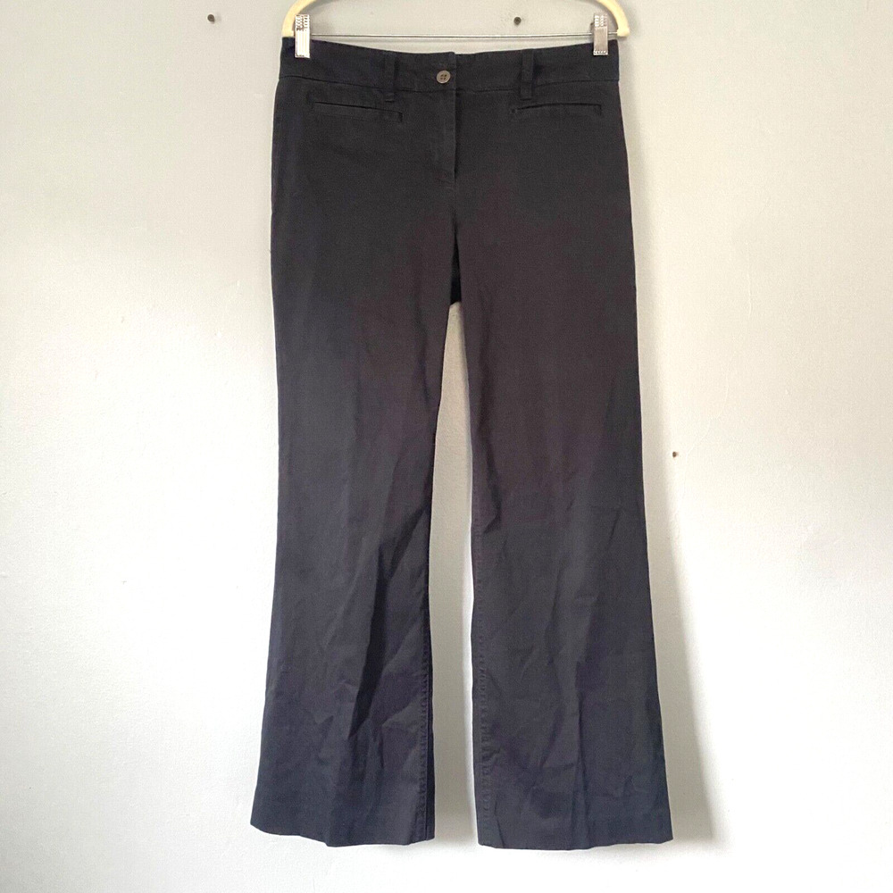Tommy Hilfiger Pants Womens Size 8 Navy Blue Wide Leg Chino Casual Preppy